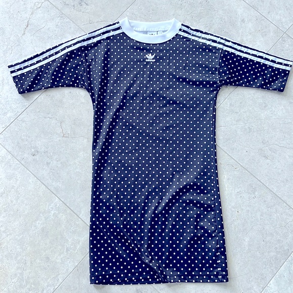Adidas Polka Dot Fleece Dress - Picture 1 of 6